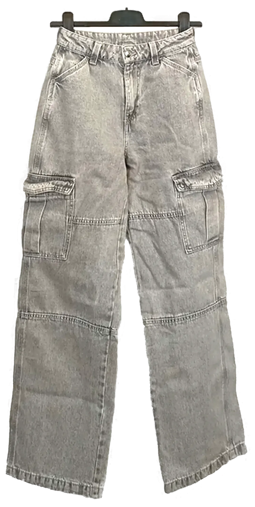 H&M Divided Damen Cargo Jeans grau Gr. EUR 32 / XS - Bild 4