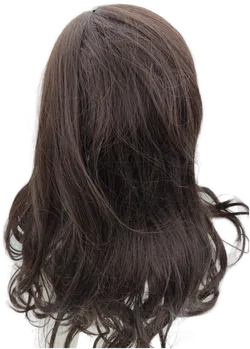 Echthaar Perücke braun, lang, lockig 28 inch - Bild 2