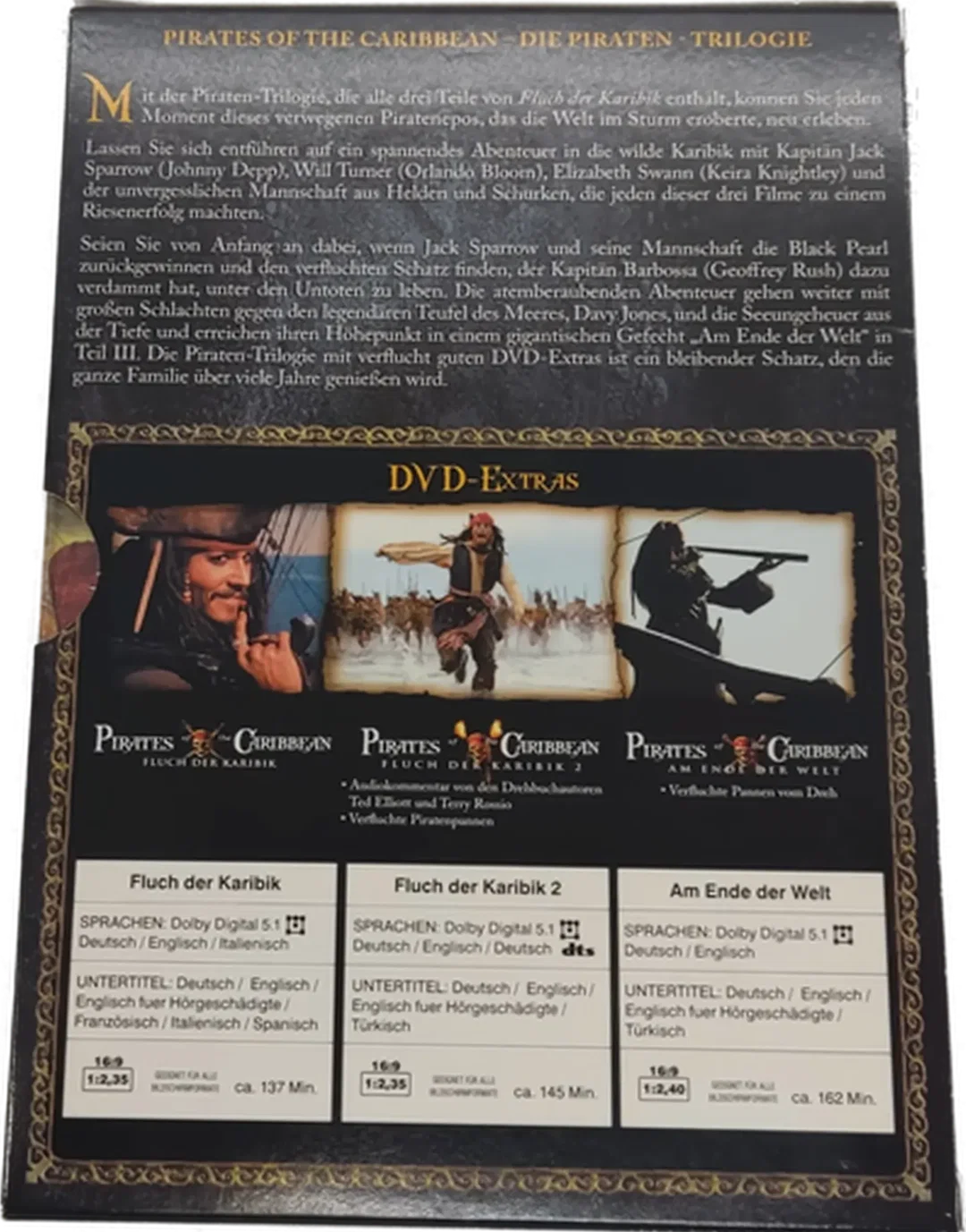 3 DVD's Disney Pirates of the Caribbean Die Piraten-Trilogie – Bild 3