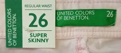 United Colors of Benetton Damen Hose rosa Gr. 26 - Bild 3