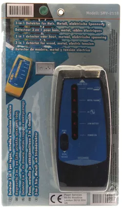 3-in-1 Detektor SMV-2118 – Holz, Metall & elektrische Spannung, Wandscanner - Bild 1