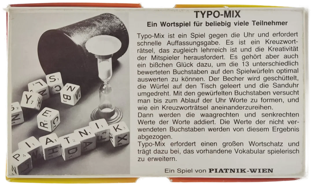 Typo Mix - Würfelspiel, Piatnik – Bild 2
