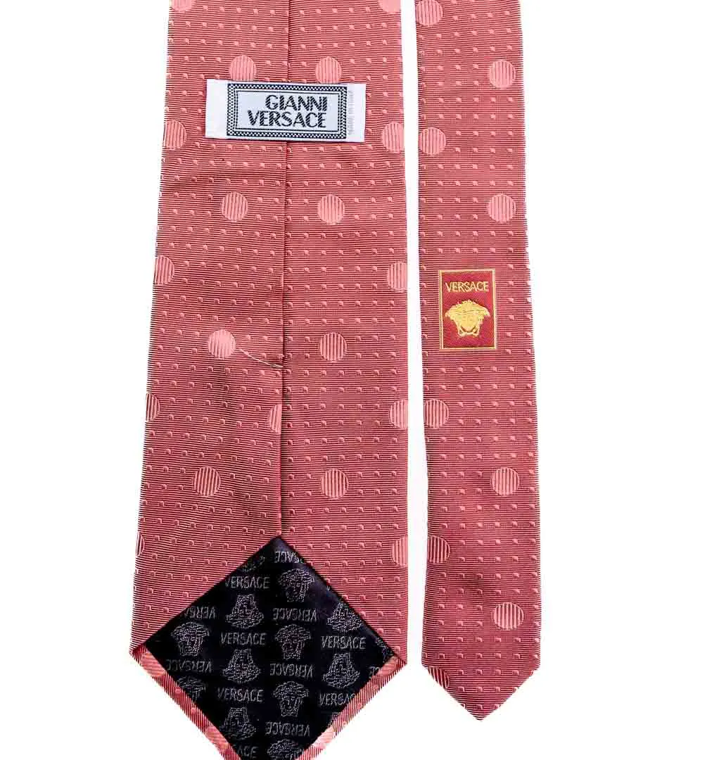 Gianni Versace Seiden Krawatte in Rosé/glänzend – Bild 6