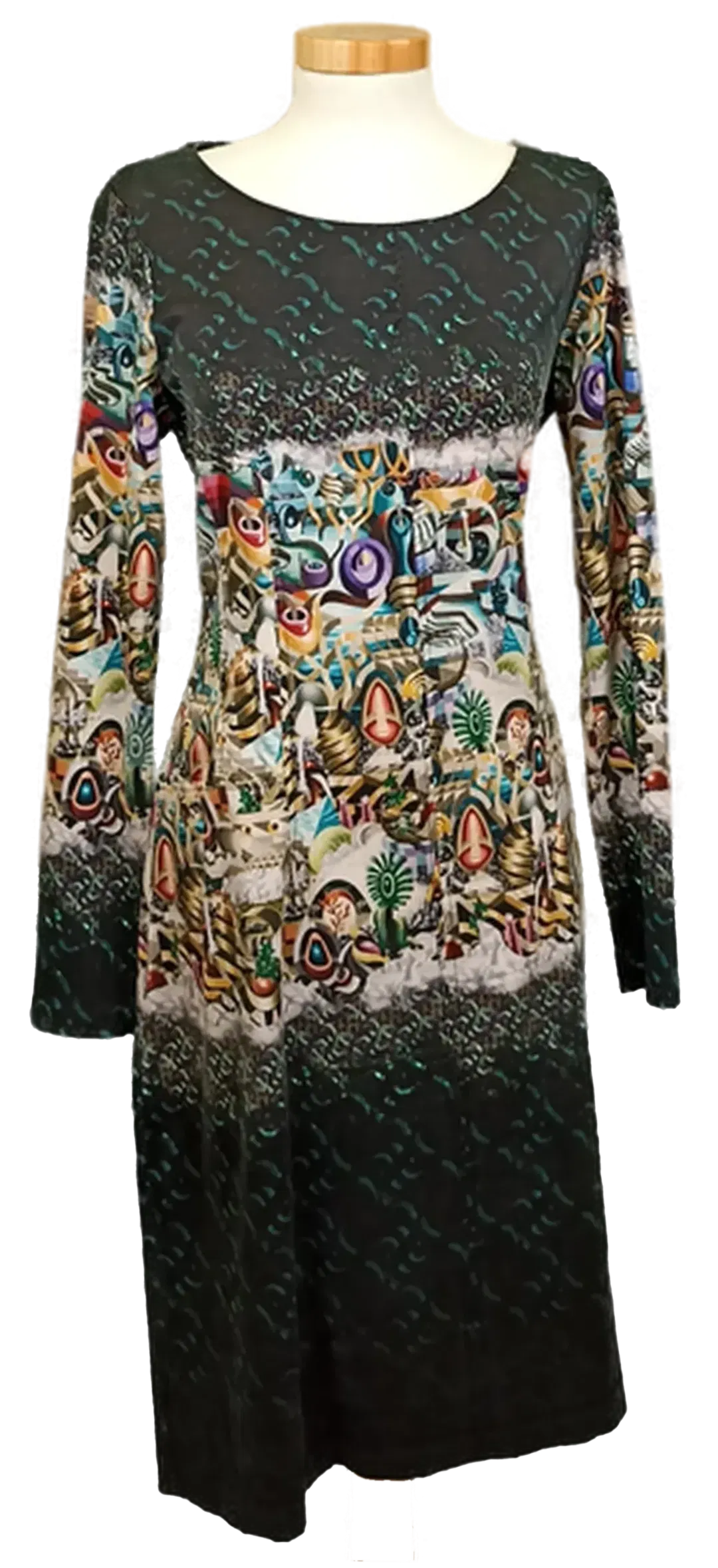 Aventures des Toiles Damen Midikleid gemustert Gr. 40 - Bild 1