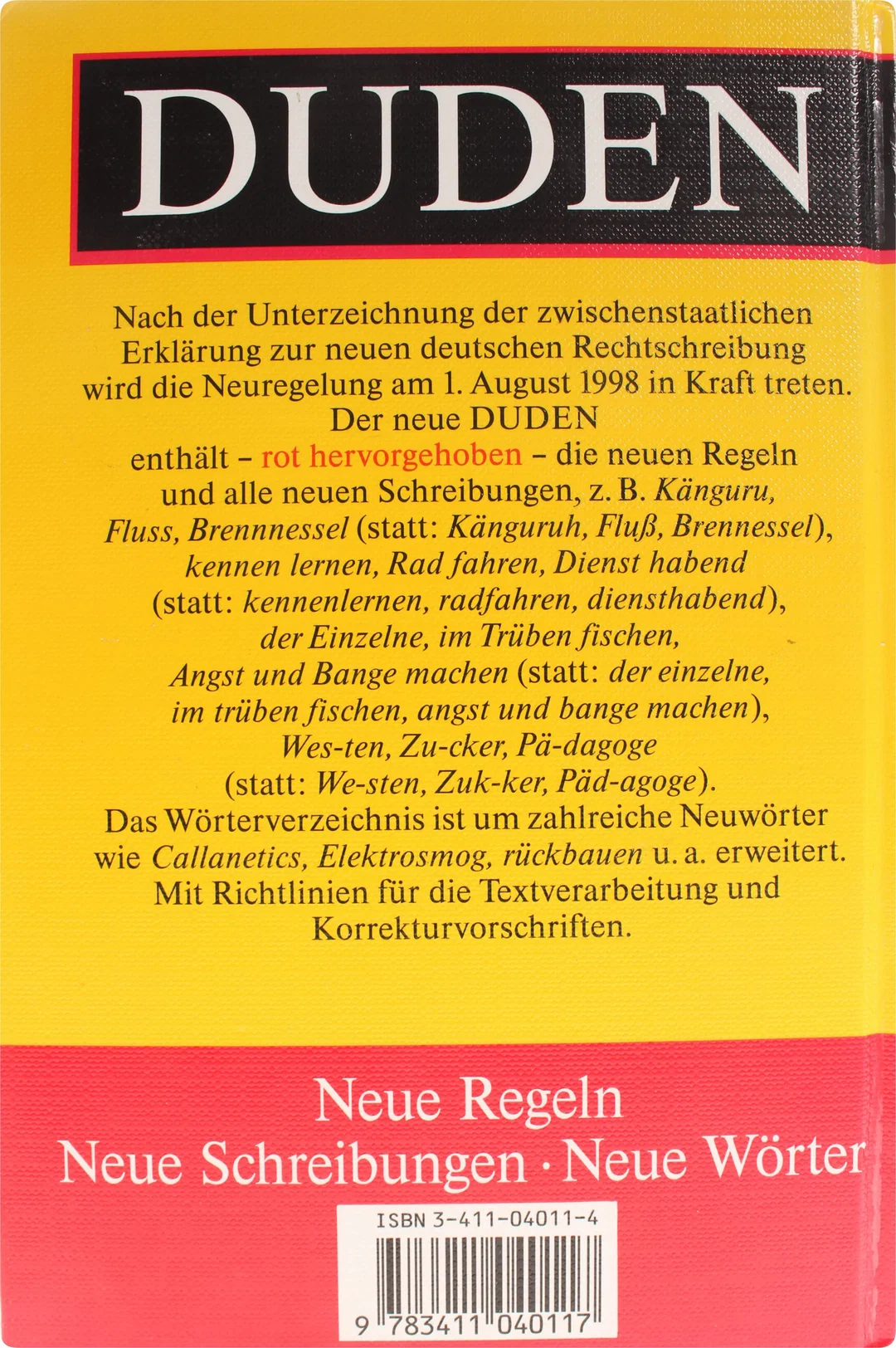 Buch Duden – Die deutsche Rechtschreibung, 21. Auflage (1996), Hardcover – Bild 2