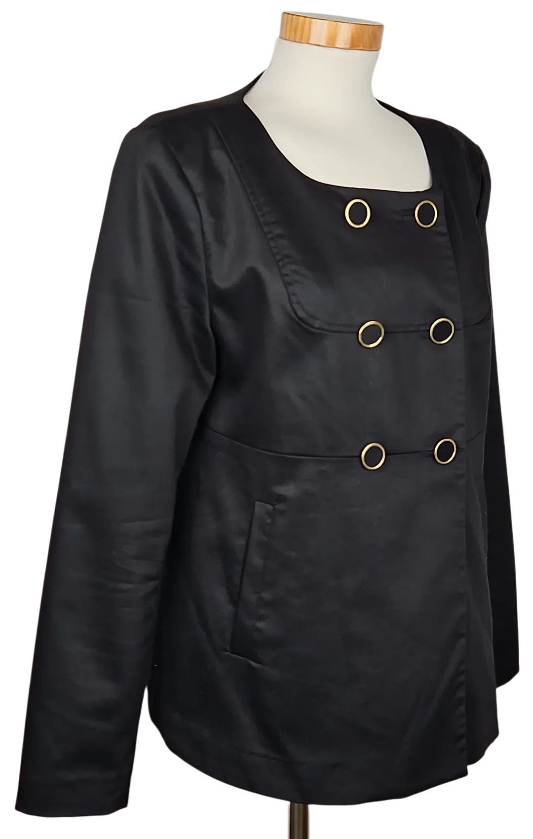 H&M Damen Blazer, schwarz - Gr. XXL  – Bild 3