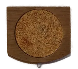 Vintage Untersetzer-Set aus Holz mit Halter • 6 Stück • Orientalisches Design • mit Kork-Inlay - Bild 5