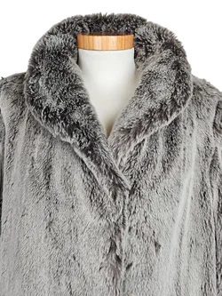 Brigitta Webpelzmode Vintage Damenmantel, grau - Gr. XS – Vorschau 5