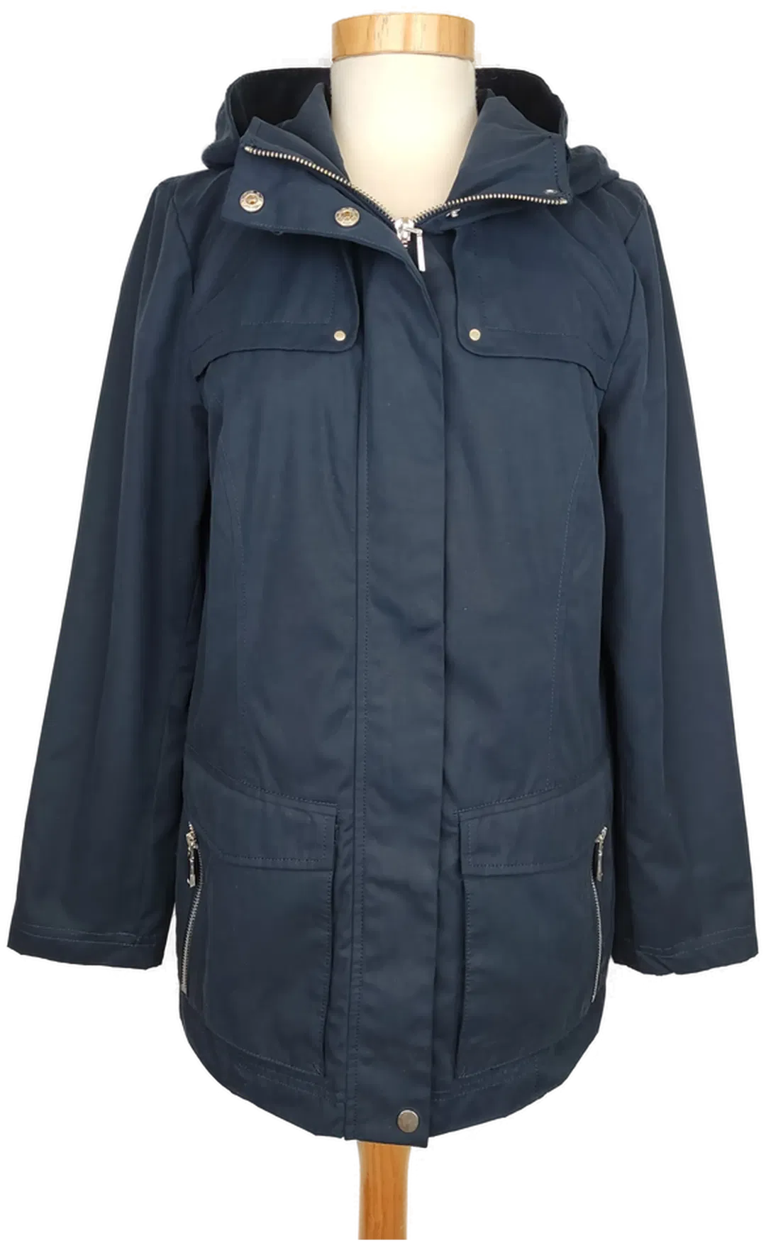 Tom Tailor Damen Jacke mit Kapuze dunkelblau - S/36 - Bild 4