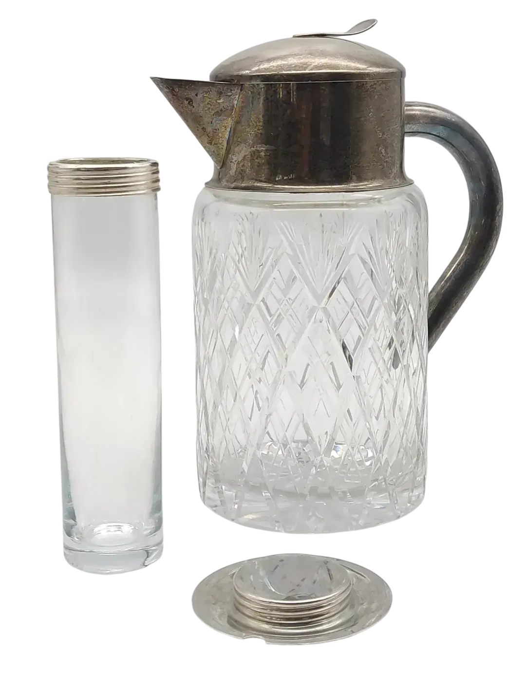 VINTAGE - Karaffe aus Bleikristall, Kalte Ente mit Einsatz und Sieb  - Bild 1