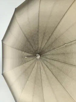 Vintage-Flanierschirm / Sonnenschirm / Damenschirm - beige-braun gemustert - Bild 2