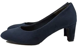Tamaris Damen Wildlederpumps dunkelblau F 1/2 - Gr. 39 - Bild 4