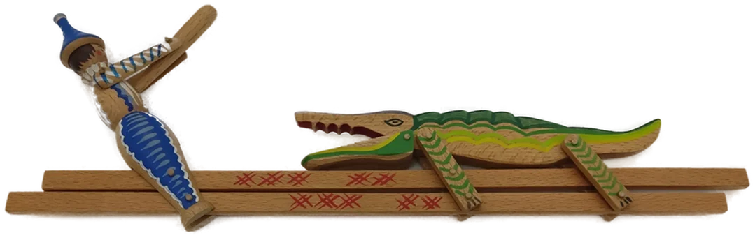 Holzspielzeug Kasperl und das Krokodil – Bild 3