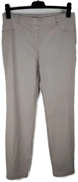 Stretchhose "Canda" sandfarben ohne Zipp und ohne Taschen,  Größe 44
