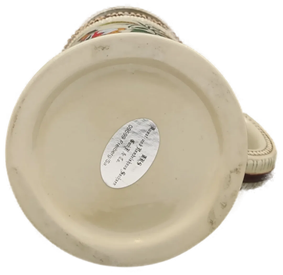 Kunst und Handelshaus Sachsen Retro Bierkrug mit Zinndeckel - 18cm Höhe – Bild 6