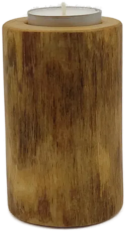 Teelichthalter aus Naturholz - Bild 1