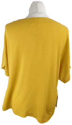 H&M Damen-T-Shirt Gelb Viskose Gr. 36 | Sommerstil – Vorschau 3