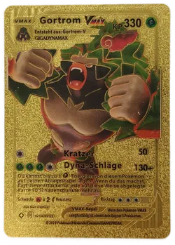  Pokémon Sammelkarte Goldfolie  Gortrom Vmax - Bild 1