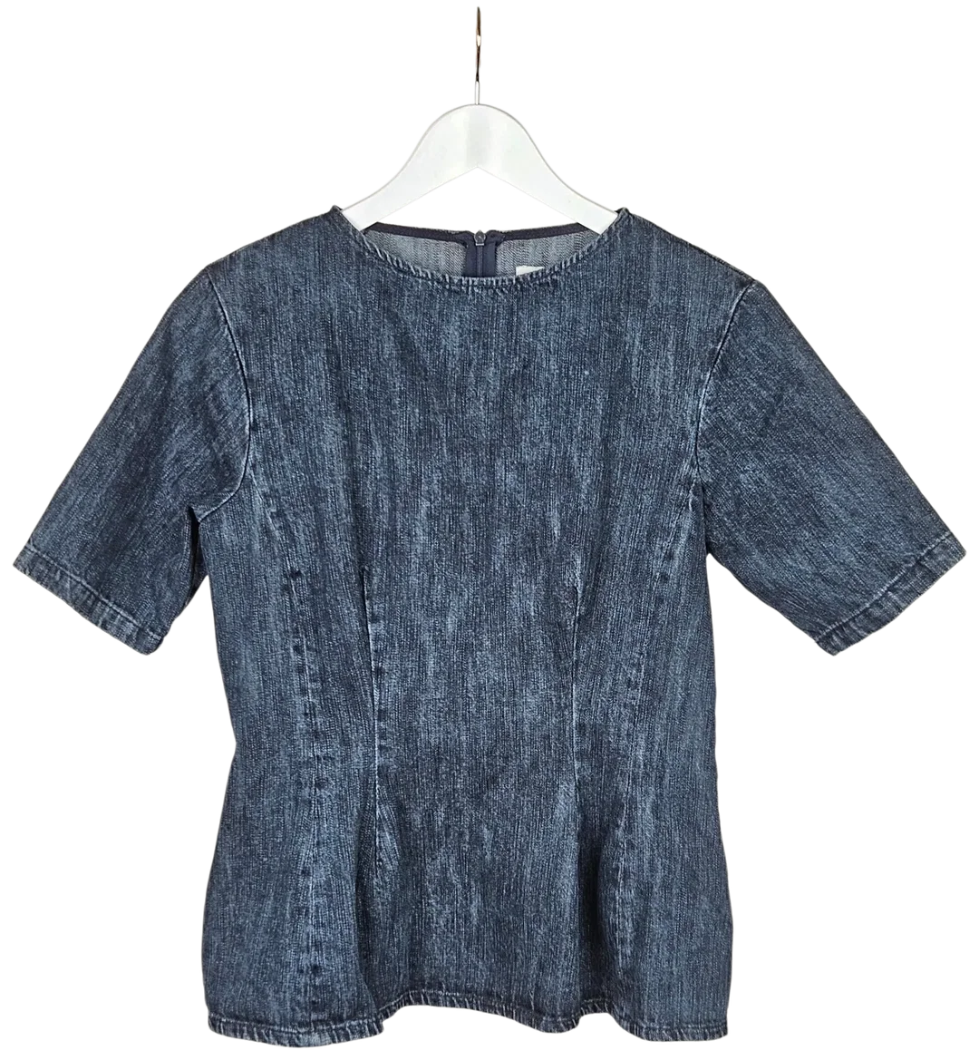 ZARA Damen Jeanstop, blau - Gr. L - Bild 1