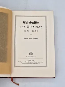 Erlebnisse und Eindrücke 1870-1890 von Anton von Werner - Ernst Siegfried Mittler und Sohn (Königliche Hofbuchhandlung) - Bild 4
