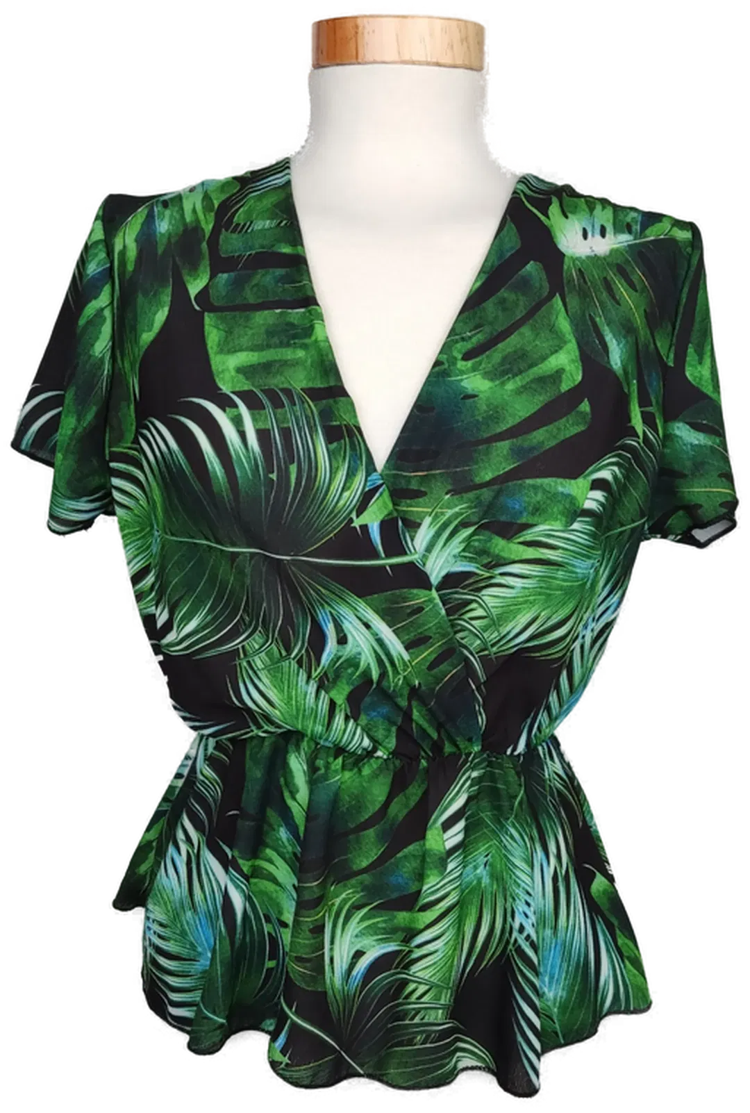 Mira & Co Damen Bluse grün/schwarz gemustert - S/36 - Bild 4