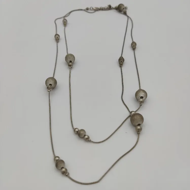 Barockhalskette silbrig - Länge: 115 cm - Bild 4