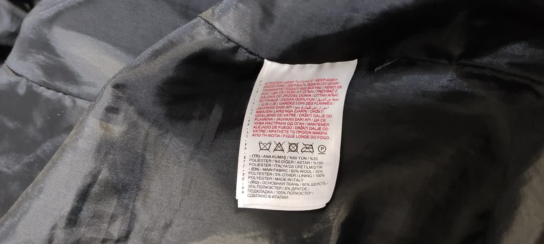 LCW Casual Outerware Damenmantel mit Wollanteil in olivgrün-weiß kariert, Größe 38 – Bild 5