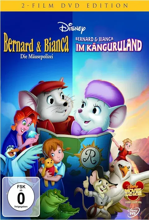2 DVD's Disney Bernard & Bianca 