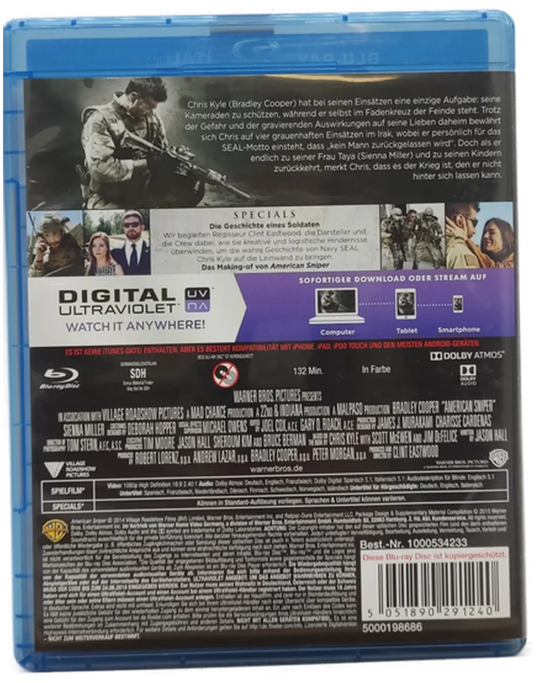 Blu-Ray Disc "American Sniper" von Brandley Cooper , Sienna Miller – Bild 2