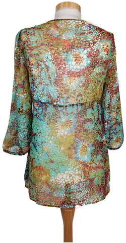Esprit Damen Tunika braun/grün/türkis gemustert - M/38 - Bild 2