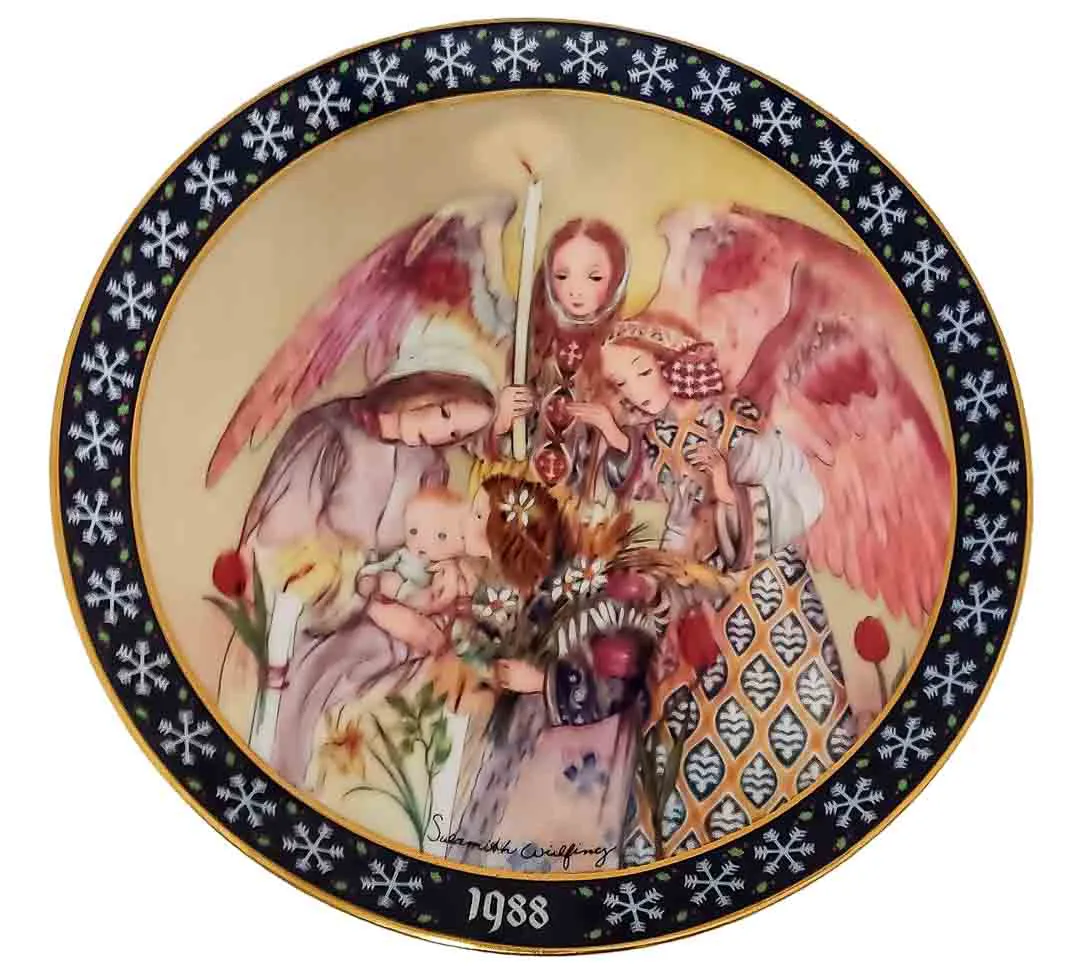 Sulamith Wülfing Sammelteller 1988 „Die Huldigung der Engel“ Königszelt - Bild 1