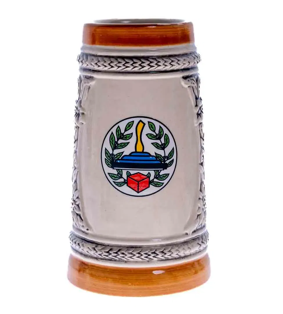 Bierkrug GERZ mit Stockschießmotiv und Kirchenmotiv, Höhe 14cm - Bild 4