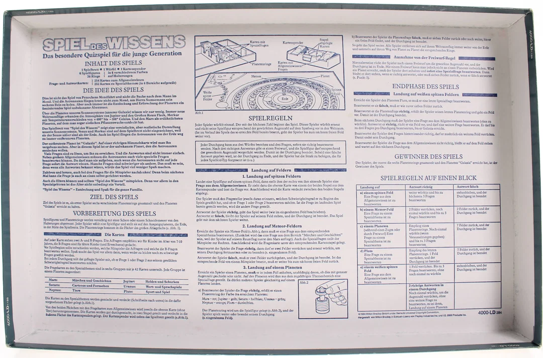 „Spiel des Wissens – MB Spiele, ab 10 Jahren, Komplett mit Spielfeld, Karten und Figuren (Vintage, ca. 1980er)“ – Bild 5