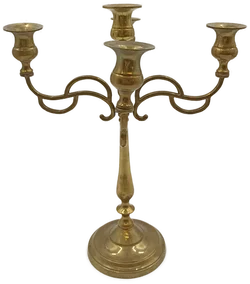 Messing-Kerzenleuchter fünfarmiger Barock-Stil – Vorschau 2