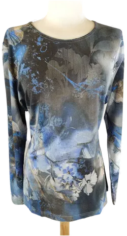 FLAMM Damen Pullover Blau/grau - L/40  - Bild 1