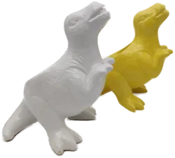 T-Rex Übertöpfe 2er -SET in Gelb und Weiß  - Bild 1