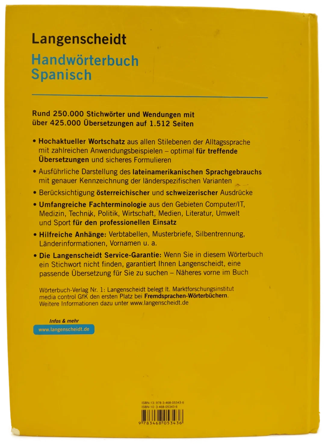 Langenscheidt Handwörterbuch Spanisch 2006 – Bild 2