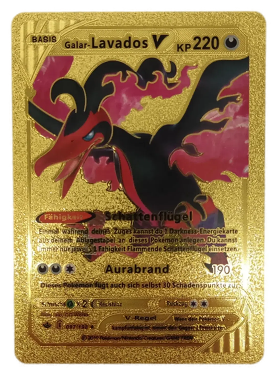 Pokémon Sammelkarte Goldfolie Basis Galar-Lavados V - Bild 1
