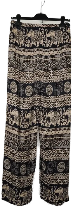 Damenhose bedruckt schwarz braun - W32 - Bild 2