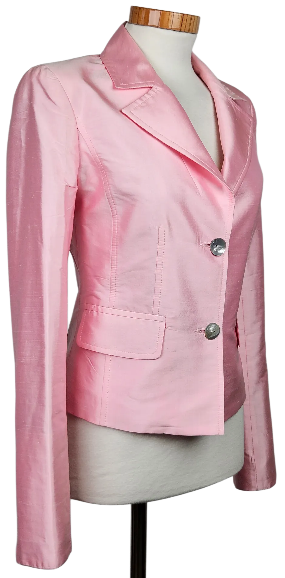 AMRANY Fashion Damen Seidenblazer, rose - Gr. S – Bild 3