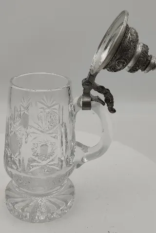 Bierkrug Kristallglas Vintage – Bild 2
