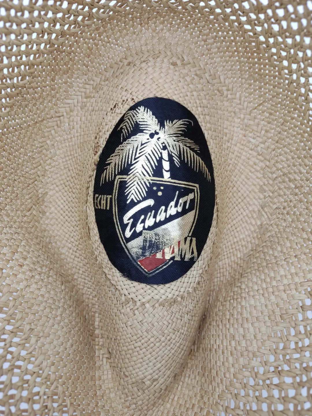 Panamahut Ecuador beige/braun - Gr./55, original Handarbeit – Bild 6