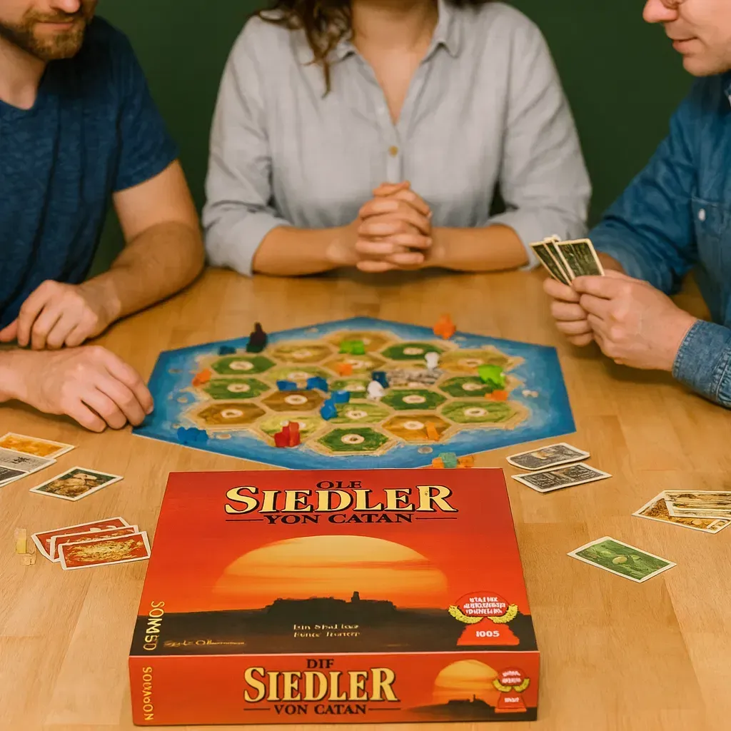 Die Siedler von Catan – Basisspiel (Kosmos, deutsch, „Spiel des Jahres 1995“, rote Box)  – Bild 2
