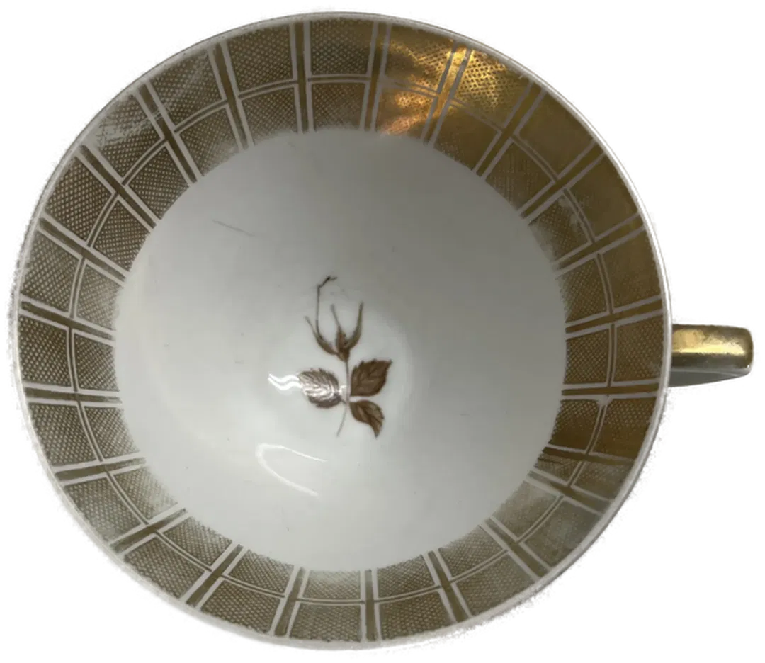 Goldene Rosen-Sammeltasse - Ø10,5cm x H6,5cm - Hochwertige Deko & Rarität - Bild 1