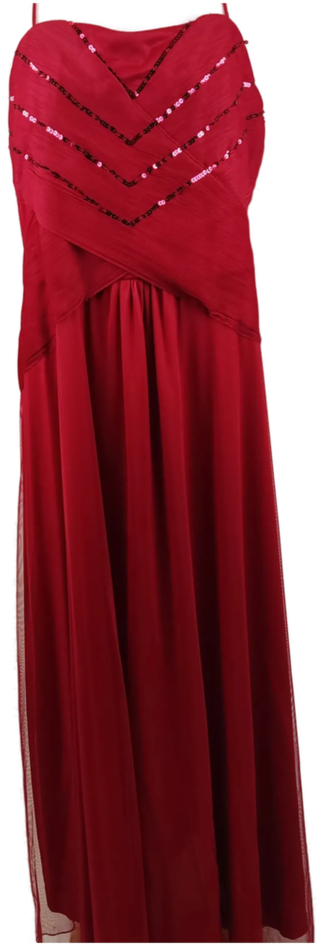 Bodyflirt Damen Abendkleid bordeaux mit Pailletten - XXXL/46 - Bild 1