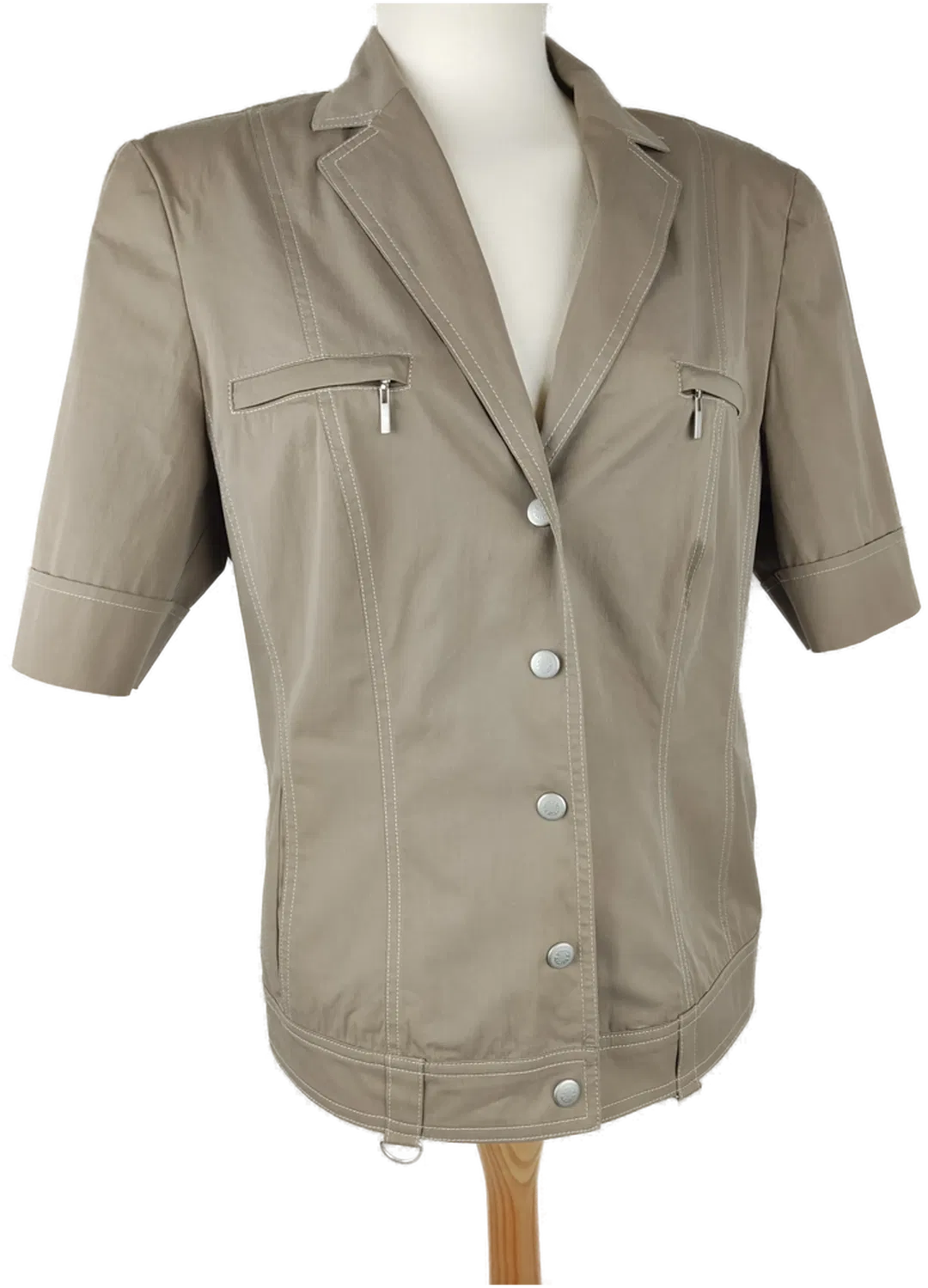 Gerry Weber Damen Kurzarm-Bluse in Oliv, Größe M - Bild 4