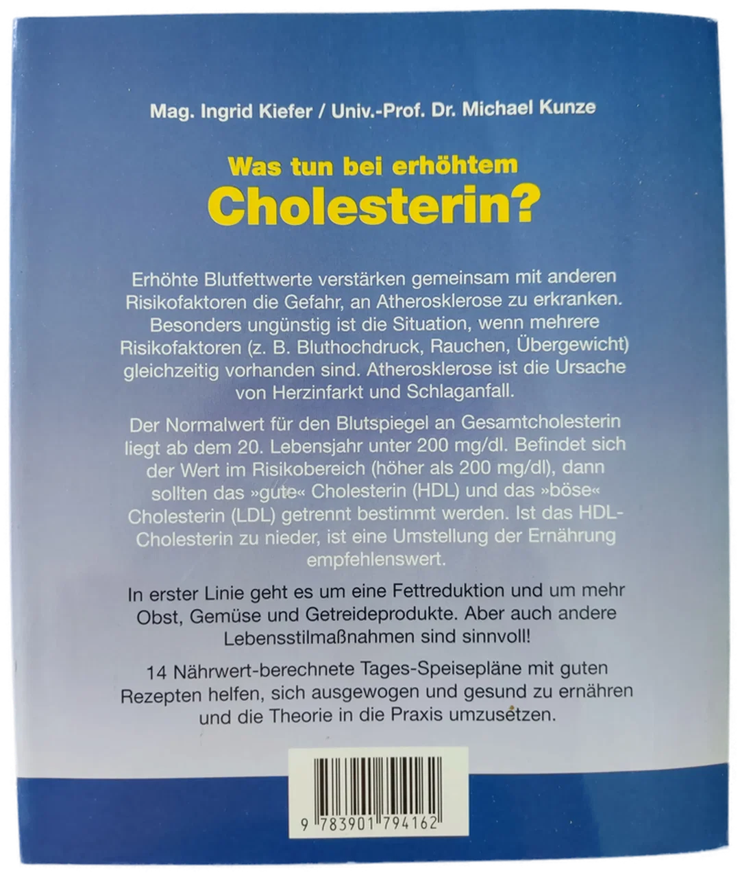 Buch "Was tun bei erhöhtem Cholesterin?" - Ingrid Kiefer,Michael Kunze – Bild 2