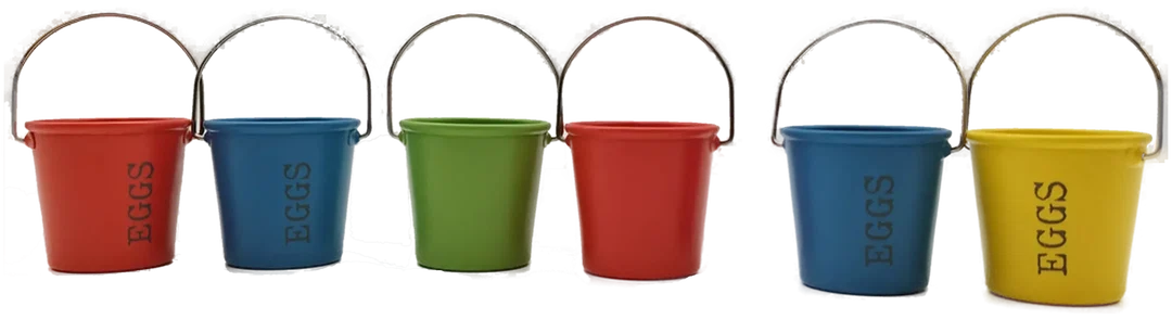 6er-Set Eier-Eimer / Eierbecher, süße Deko, oder Geschenksidee | Frühlingsfreude - Bild 1