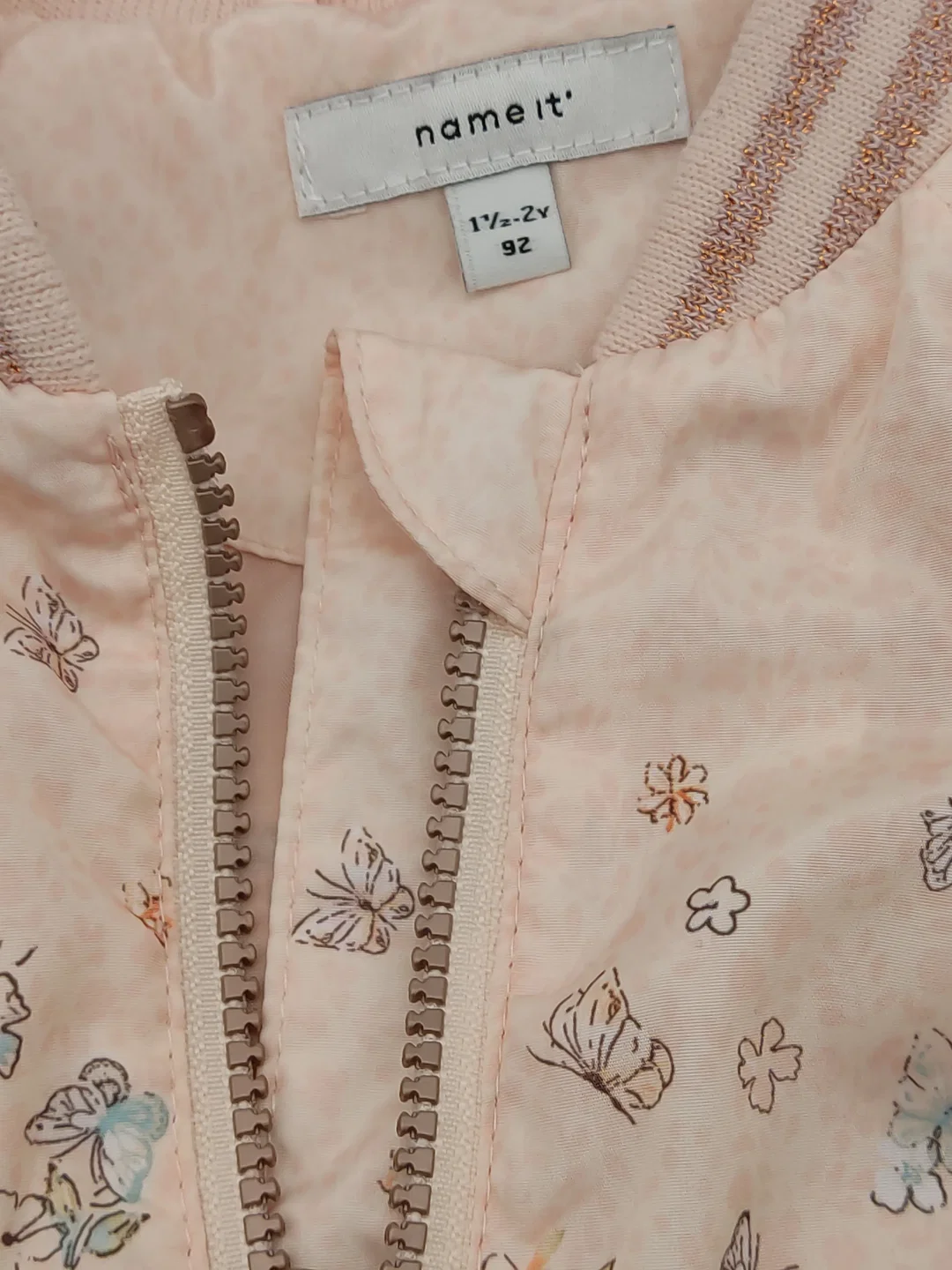Name It Kinder Jacke Lachs geblümt Gr. 92 – Bild 2