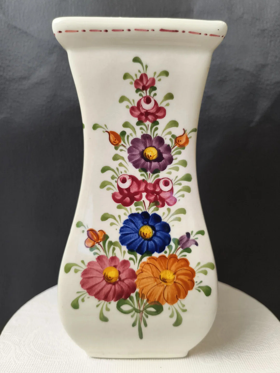 Wechsler Tiroler Keramik, Vase 20cm, handbemalt - Bild 4